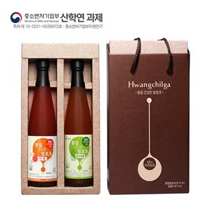 [5+1이벤트] [선물세트] 황칠 건강한 발효초 자몽,파인애플(희석타입/500ml*2개)